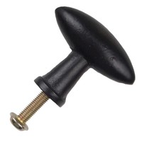 Gietijzeren kastdeurknop ovaal - 46mm