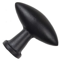 Gietijzeren kastdeurknop ovaal - 55mm