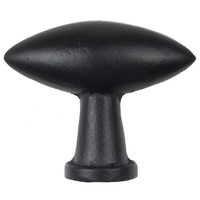 Gietijzeren kastdeurknop ovaal - 55mm
