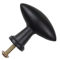 Gietijzeren kastdeurknop ovaal - 55mm