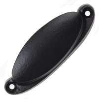 Gietijzeren komgreep zwart - 78mm