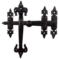 Gietijzeren klinkstel fleur-de-lis - 238mm