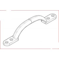 Gietijzeren handgreep 134mm - zwart