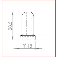 Gietijzeren handgreep 155mm - zwart