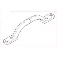 Gietijzeren handgreep 155mm - zwart