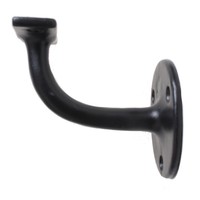 Gietijzeren trapleuninghouder 70mm - zwart gelakt.