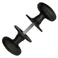 Gietijzeren deurknop ovaal - G0317