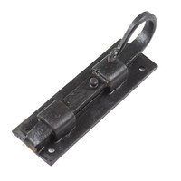 Smeedijzeren deurgrendel haak recht 123mm