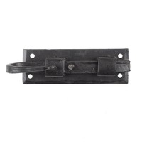 Smeedijzeren deurgrendel haak recht 123mm