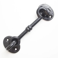 Gietijzeren deurhaak zwart gelakt 125mm