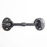 Gietijzeren deurhaak zwart gelakt 125mm