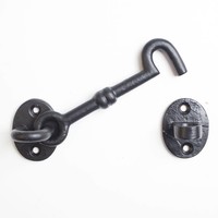 Gietijzeren deurhaak zwart gelakt 125mm