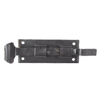 Smeedijzeren deurgrendel visstaart gebogen 123mm