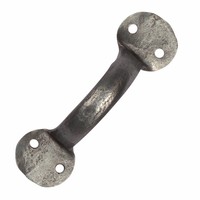 Smeedijzeren handgreep rond 105mm - Pewter