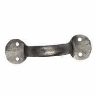 Smeedijzeren handgreep rond 105mm - Pewter