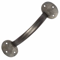 Smeedijzeren handgreep rond 203mm - Pewter