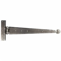 Smeedijzeren scharnier rond 380mm - Pewter