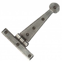 Smeedijzeren scharnier rond 153mm - Pewter