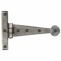 Smeedijzeren scharnier rond 153mm - Pewter