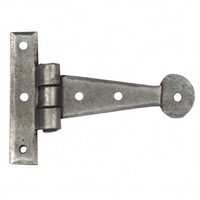 Smeedijzeren scharnier rond 100mm - Pewter