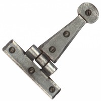 Smeedijzeren scharnier rond 100mm - Pewter