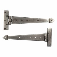 Smeedijzeren scharnier punt 305mm - Pewter