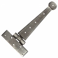 Smeedijzeren scharnier rond 233mm - Pewter