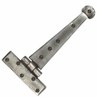 Smeedijzeren scharnier rond 233mm - Pewter