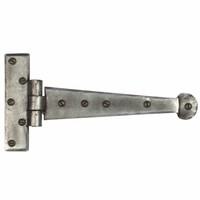 Smeedijzeren scharnier rond 233mm - Pewter
