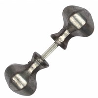 Gietijzeren deurknop achthoek - Pewter