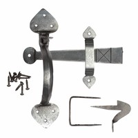 Smeedijzeren klinkstel gotisch - Pewter