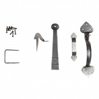 Smeedijzeren klinkstel gotisch - Pewter