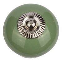 Porseleinen meubelknop groen