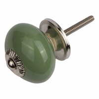 Porseleinen meubelknop groen