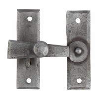 Smeedijzeren deurgrendel voor kast - Pewter finish