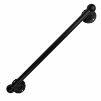 Handdoekrail zwart gelakt 48cm