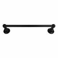 Handdoekrail zwart gelakt 48cm
