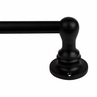 Handdoekrail zwart gelakt 33cm