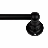 Handdoekrail zwart gelakt 48cm