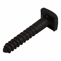 Houtdraadschroef zwart M6 x 35 - vierkante kop