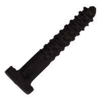 Houtdraadschroef zwart M6 x 35 - vierkante kop
