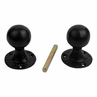 Gietijzeren deurknop rond - CH1104