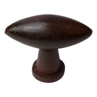 Gietijzeren kastdeurknop ovaal Roest - 55mm