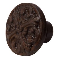 Gietijzeren meubelknop deco Roest - Fleur-de-Lis.