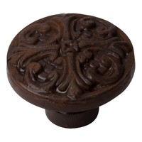 Gietijzeren meubelknop deco Roest - Fleur-de-Lis.