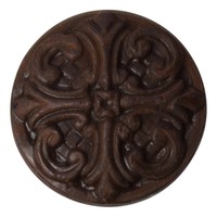 Gietijzeren meubelknop deco Roest - Fleur-de-Lis.