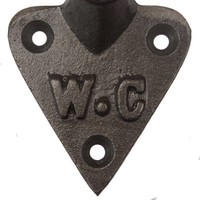 Gietijzeren kapstokhaak WC - blank