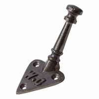 Gietijzeren kapstokhaak WC - blank