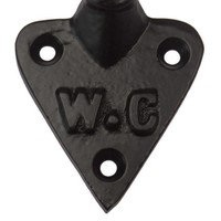 Gietijzeren kapstokhaak WC - zwart