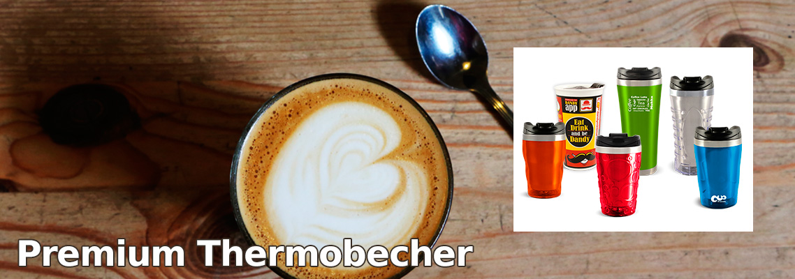 Premium Thermobecher Edelstahl, Kunststoff und Porzellan
